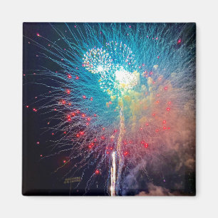 Fireworks 2 Inch Square Magnet