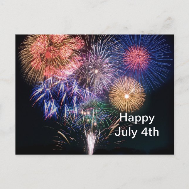 Fireworks 2 Juillet 4 Carte postale (Devant)