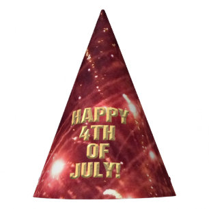 Fireworks 3 4th of July party hat