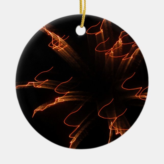 Fireworks 3 ceramic ornament (Front)