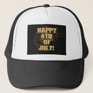 Fireworks 4 4th of July trucker hat