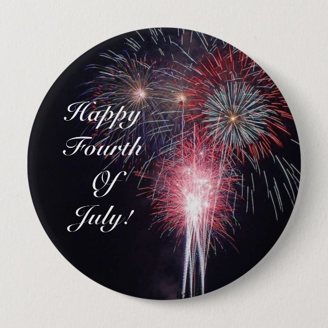 Fireworks 4 Inch Round Button (Front)