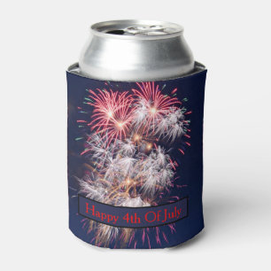 Fireworks 4th Of July Independence Day Can Cooler