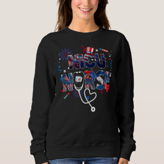 Fireworks 4th of July Nurse Stethoscope Patriotic Sweatshirt