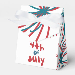 Fireworks 4th of July Stars BBQ Birthday      Favor Box