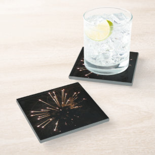 Fireworks 5 glass coaster