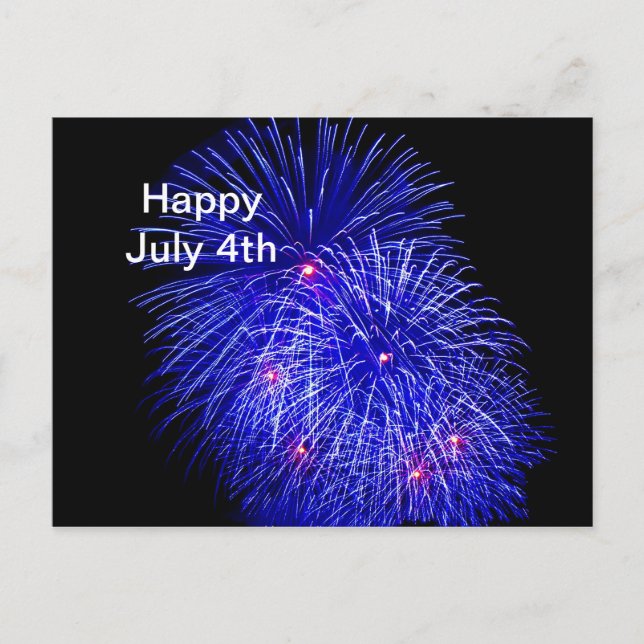 Fireworks 5 juillet 4e Carte postale (Devant)