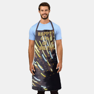 Fireworks 6 4th of July chef apron
