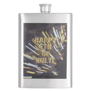 Fireworks 6 4th of July stainless steel flask