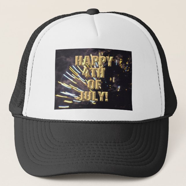Fireworks 6 4th of July trucker hat (Front)