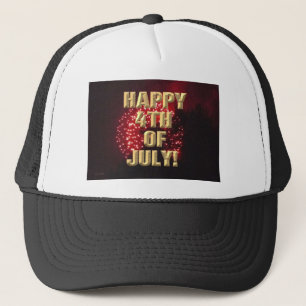 Fireworks 7 4th of July trucker hat