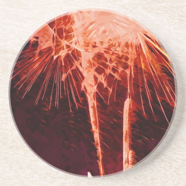 Fireworks Abstract Impressionism Coaster (Front)