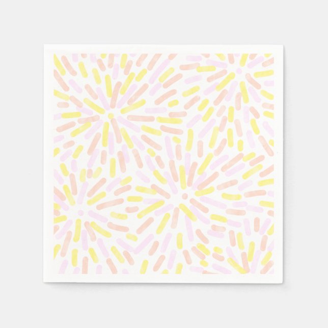 Fireworks Abstract Pangender Pride Flag Pastel Napkin (Front)