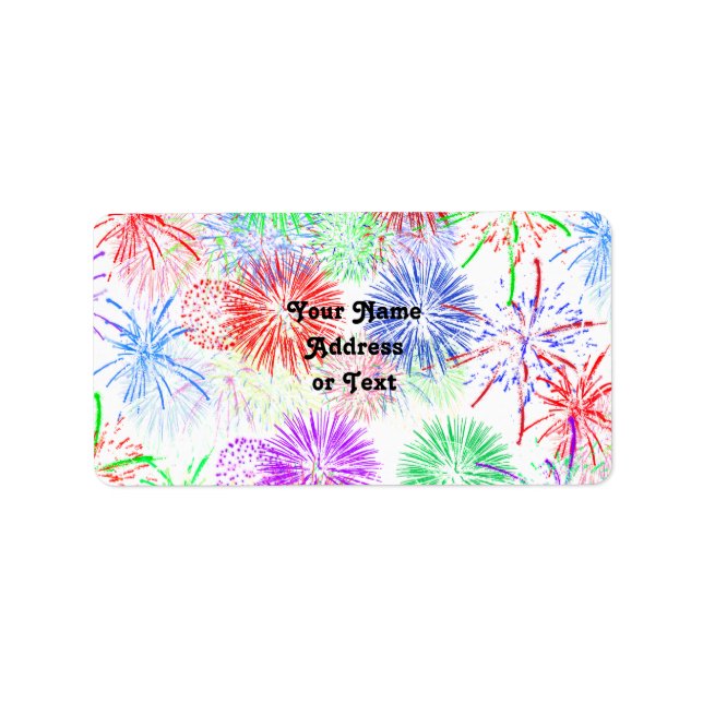 Fireworks (Add background colour) Label (Front)