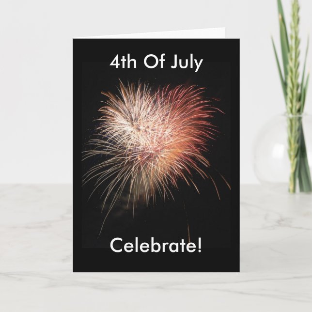 Fireworks American Patriotic Card (Front)