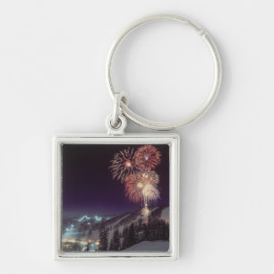 Fireworks at Big Mountain Resort in Whitefish, Keychain