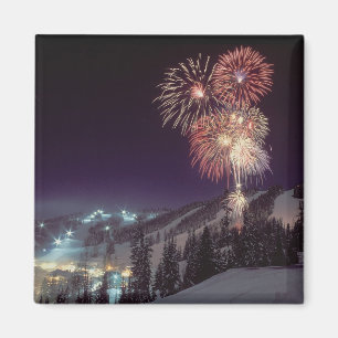 Fireworks at Big Mountain Resort in Whitefish, Magnet
