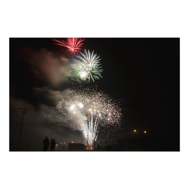 Fireworks at Dover, Ohio celebrating summer's end Photo Print (Front)