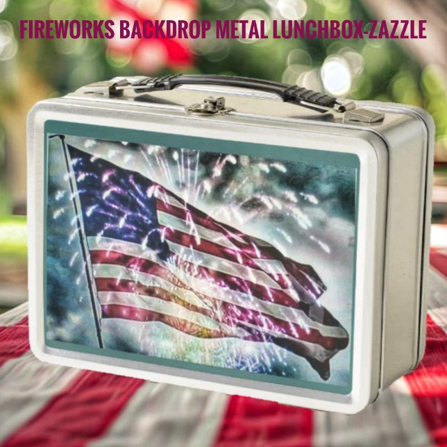 Fireworks Backdrop   Metal Lunch Box (Creator Uploaded)