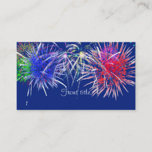 Fireworks Background Business Card