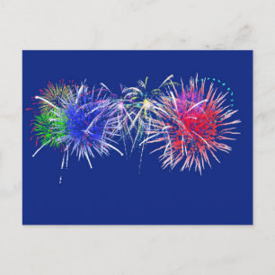 Fireworks Background Postcard