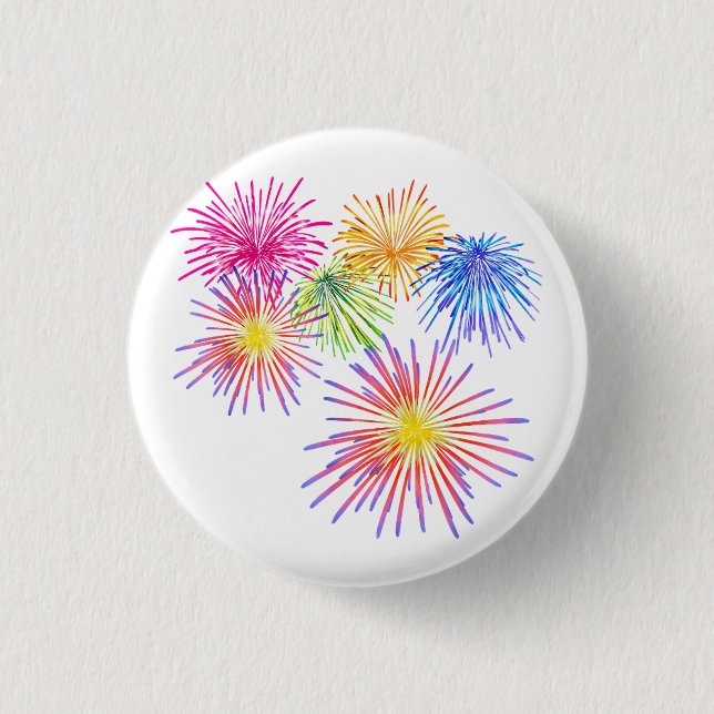 Fireworks Big Party Celebration Firecrackers  1 Inch Round Button (Front)