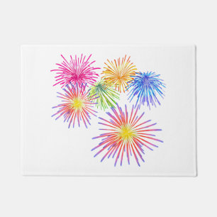 Fireworks Big Party Celebration Firecrackers Doormat