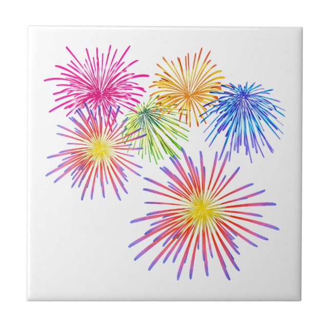 Fireworks Big Party Celebration Firecrackers  Tile (Front)