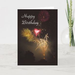 Fireworks birthday card