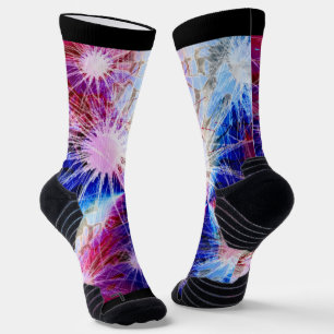 Fireworks Blue Maroon Socks
