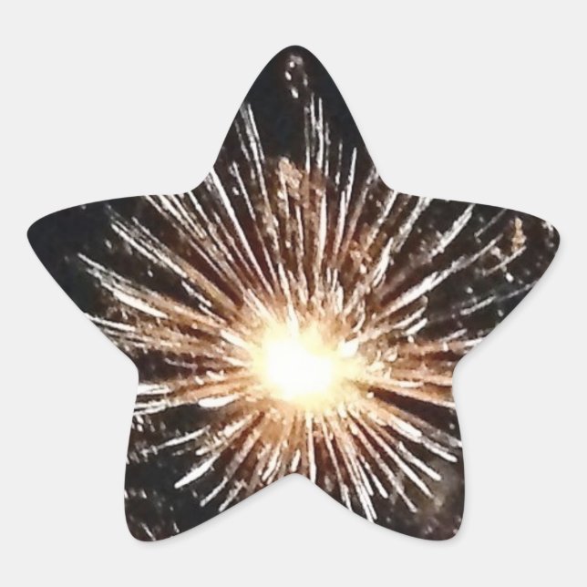 Fireworks Burst Star Sticker (Front)