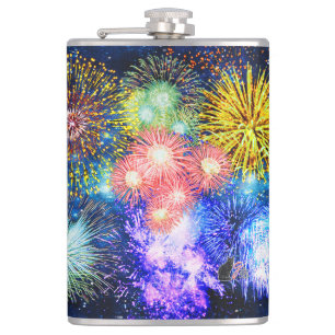 Fireworks Bursts  Hip Flask