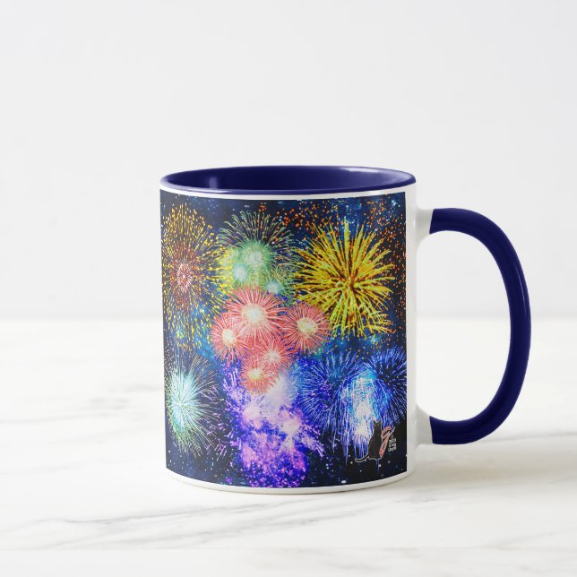 Fireworks Bursts Mug (Right)
