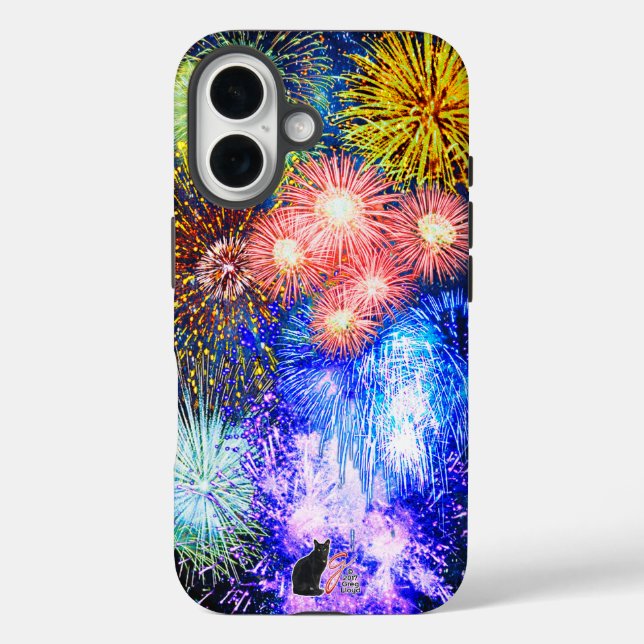 Fireworks Bursts Tough Case-Mate iPhone Case (Back)