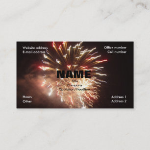 Fireworks Business Card