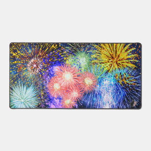 Fireworks Busts Desk Mat