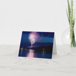 Fireworks celebration on East Gull Lake Card