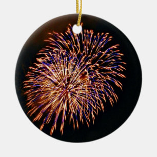 Fireworks Ceramic Ornament