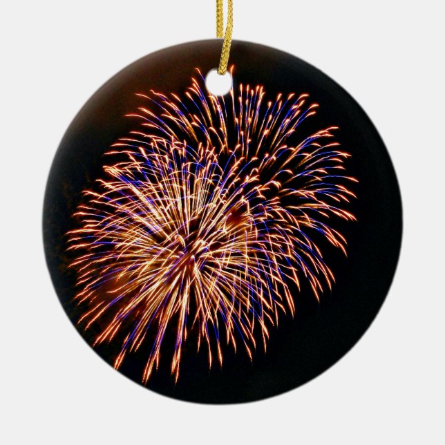 Fireworks Ceramic Ornament (Front)