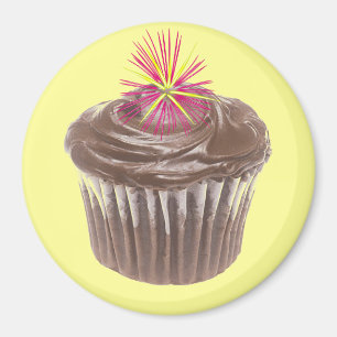 Fireworks Chocolate Cupcake and Icing Magnet