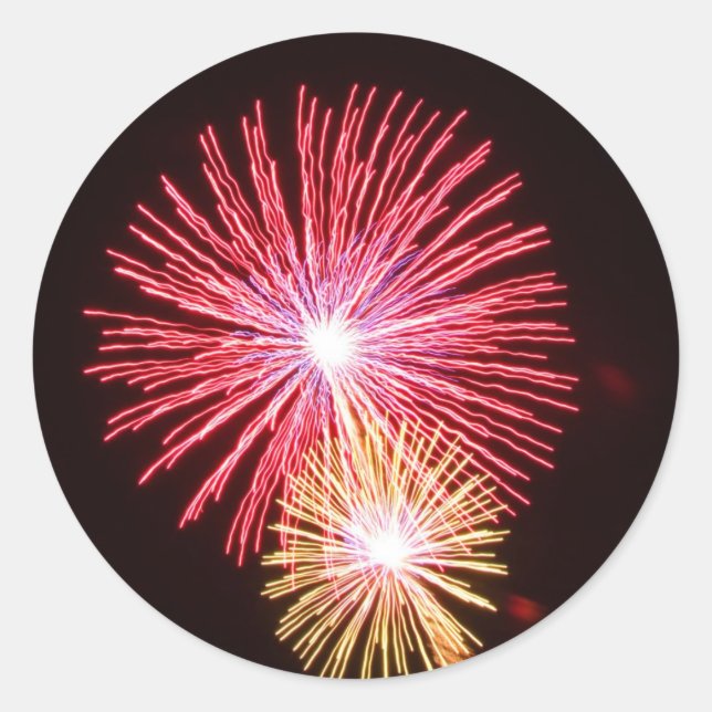 Fireworks Classic Round Sticker (Front)