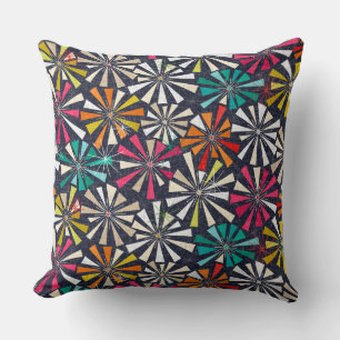 fireworks cobalt throw pillow