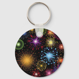 Fireworks Colourful Dynamic Sparkling Decor Keychain