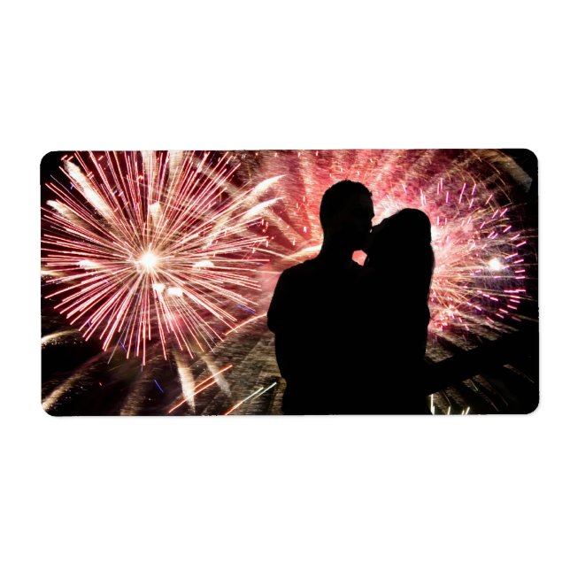 Fireworks Couple Kisser Silhouette (Devant)