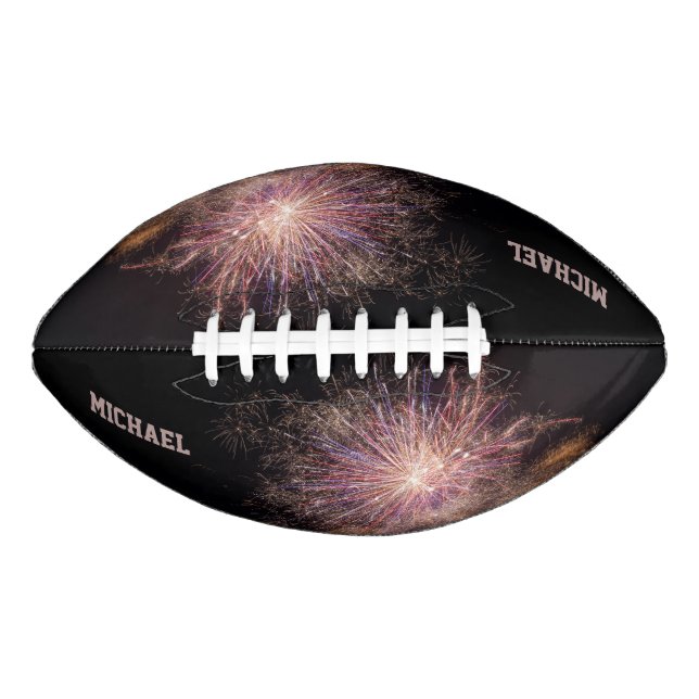 Fireworks custom monogram football (Front)