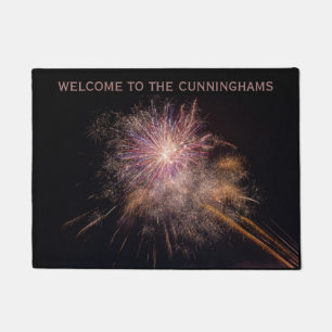Fireworks custom welcome mat