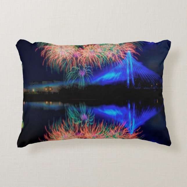 Fireworks Decorative Pillow (Front)