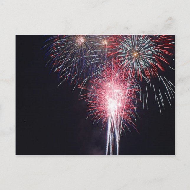 Fireworks Diego Bay On The Fourth Of July Postcard (Front)