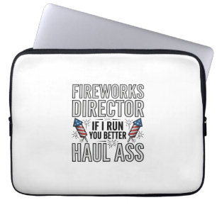 Fireworks Director Funny Patriotic Quote Shirt_1 Laptop Sleeve