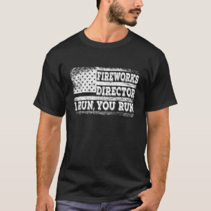 Fireworks Director I Run You Run 4th Of July Boy M T-Shirt